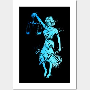 Colorful Lady Justice Posters and Art